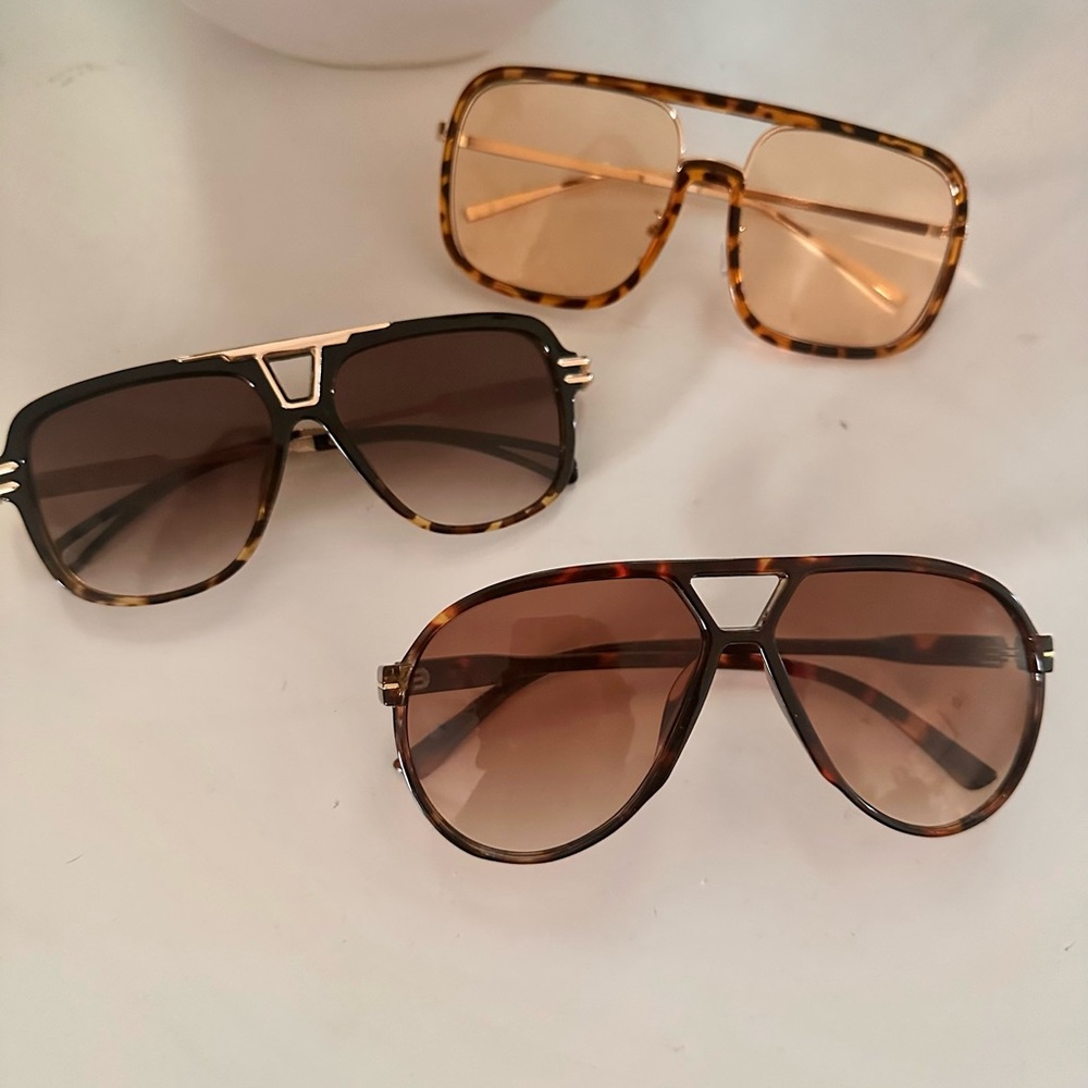 Stylish Tortoiseshell Sunglasses Trio